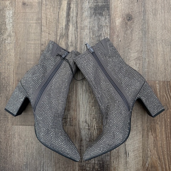 Women's Cassidy Rhinestone Ankle Boots - A New Day Silver 7 - Picture 4 of 8